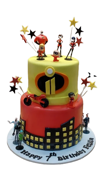Incredibles 2 Two Tiered Birthday Cake CB-NC625