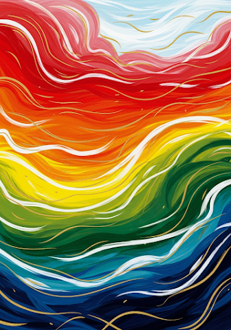 Abstract Swirls Lines Landscape Canvas