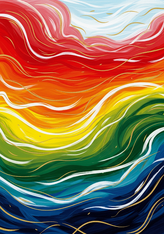 Abstract Swirls Lines Landscape Canvas