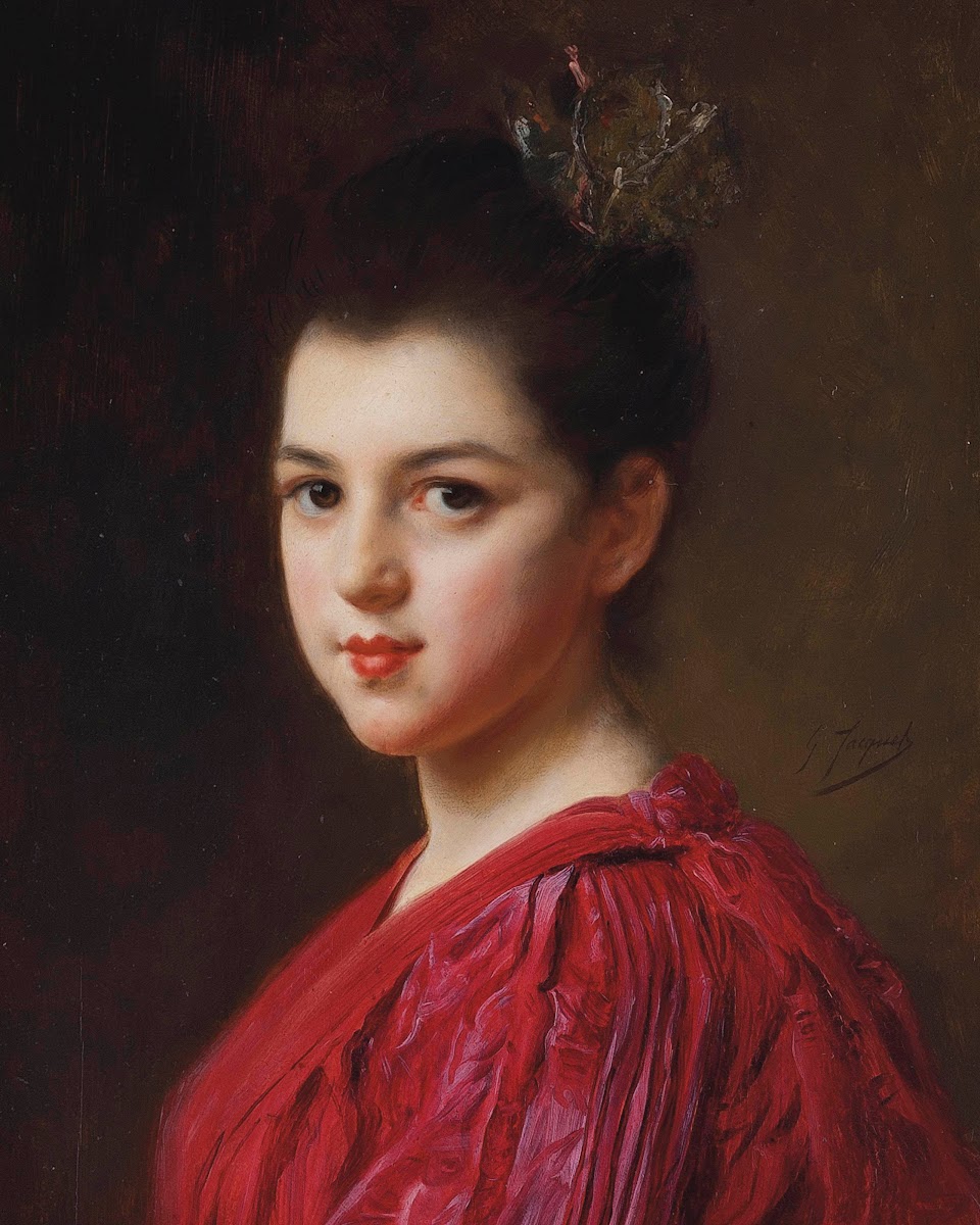 Femme à la robe rouge