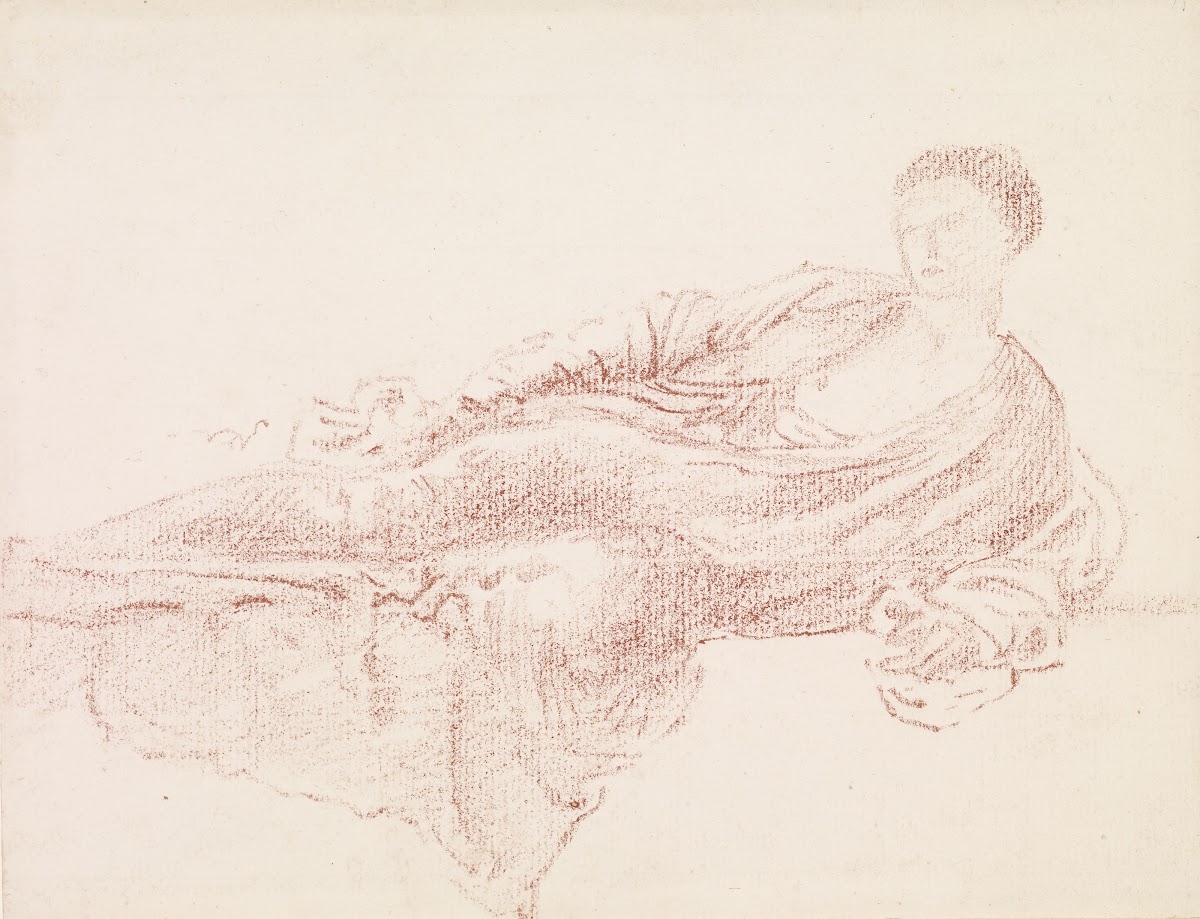 Female  Drapery Study of a Reclining Figure