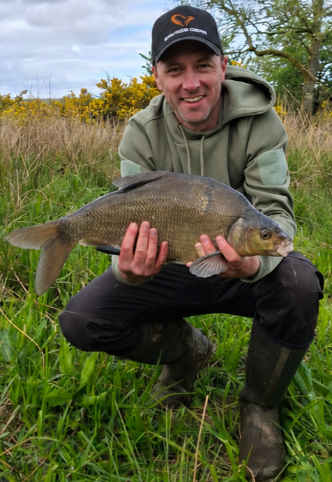 Martin McIvor with a Bream caught trotting maggot on the River Endrick
