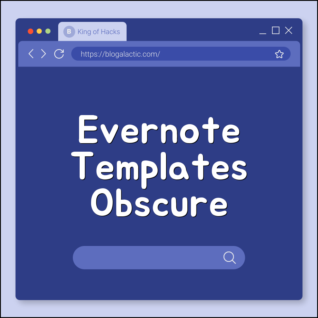 Evernote template obscure setups (archives, nested, projects)
