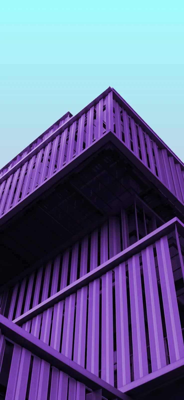 Minimalist Purple Architecture - Architectural Photography Full HD iPhone Wallpaper (1290x2796)