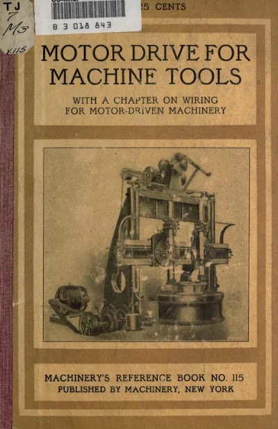 electric motor drive for machine tools 1913