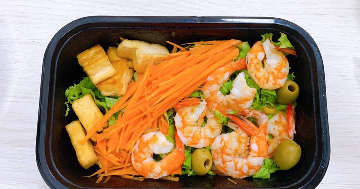 Salad tôm nướng muối chanh😑 sốt chanh leo