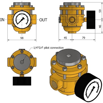 Series PHF BP2 R12 High Flow - Pipeline Regulators by Southern CGS