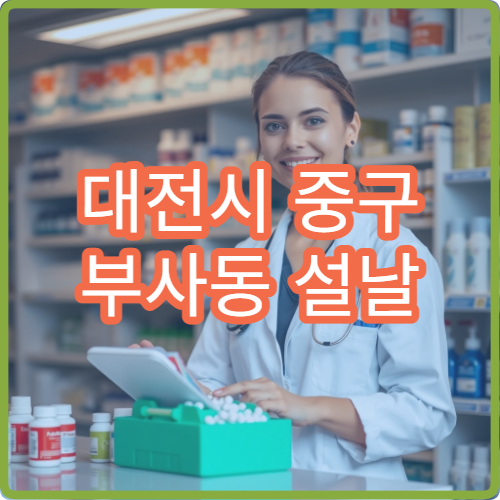 대전시 중구 부사동 설날 명절 연휴 당직 약국