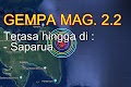 Update Gempa bumi hari ini mag 2.2. Pusat gempa berada di Laut 11 km Timur Saparua Maluku Tengah