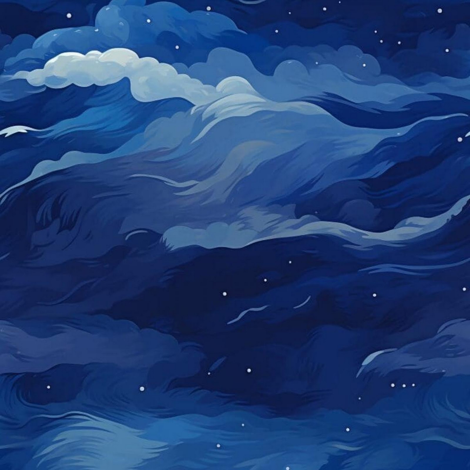 Download Dreamy Blue Night Sky Clouds Full HD iPhone
