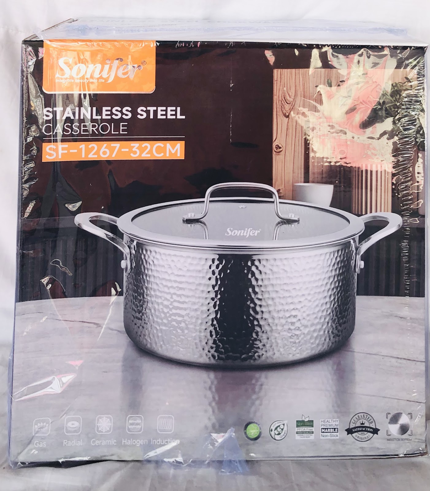 Stainless steel casserole (SF-1267) 32cm