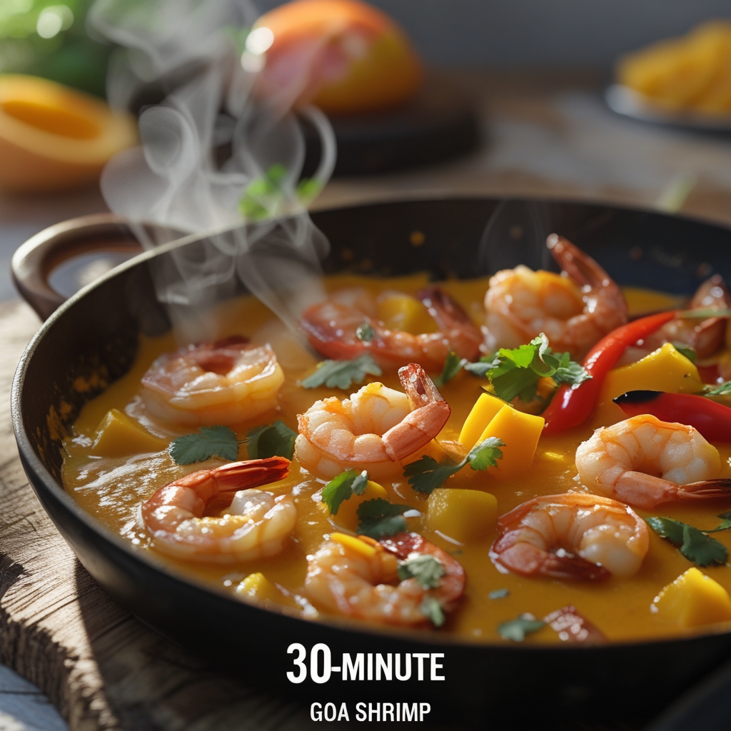Goan-Inspired Mango Shrimp Skillet - High-Protein 30-Minute Meal