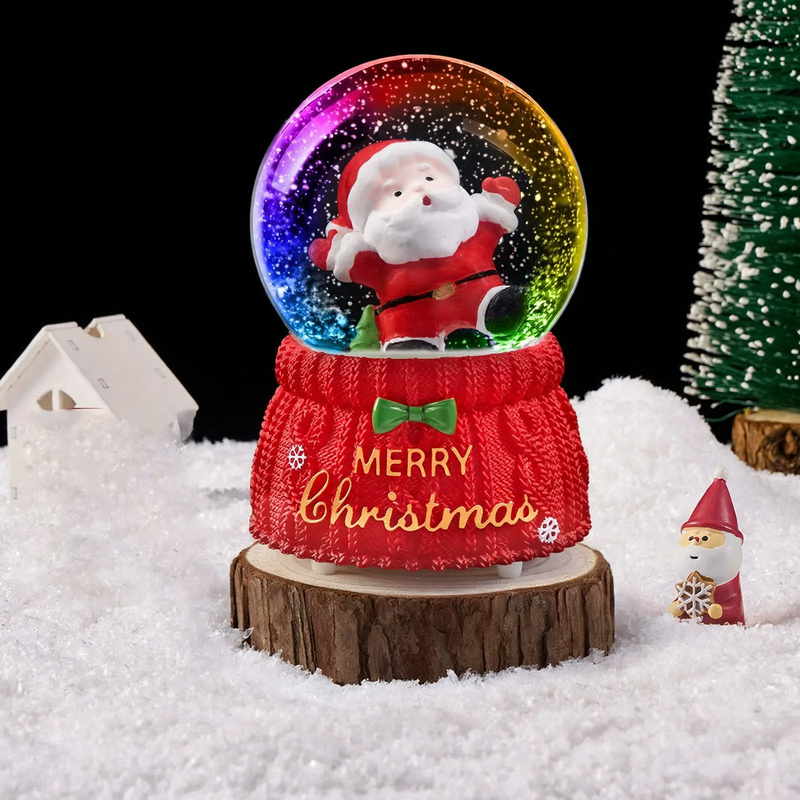 Crystal Ball Music Box with Lighting and Snow Effect