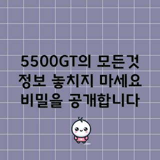 5500gt본체 정보, 5500gt 스펙, 그래픽 카드 성능, 컴퓨터 부품 정보, PC 조립 팁