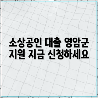 영암군 소상공인, 전라남도 소액대출, 소상공인 지원, 2023 소상공인 대출, 시즌별 자금 지원