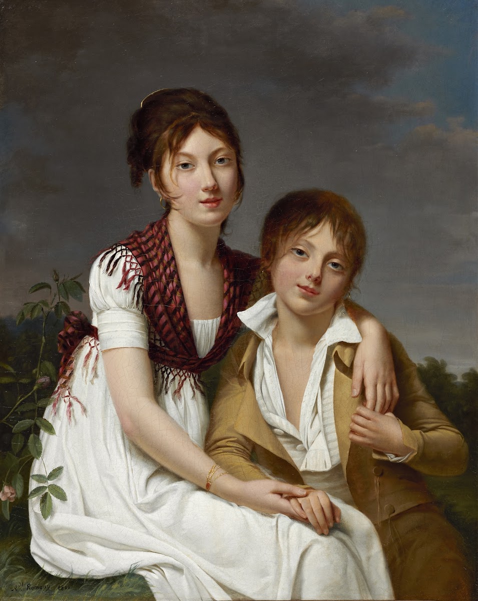 Portrait Of Amélie Justine And Charles Édouard Pontois 1800