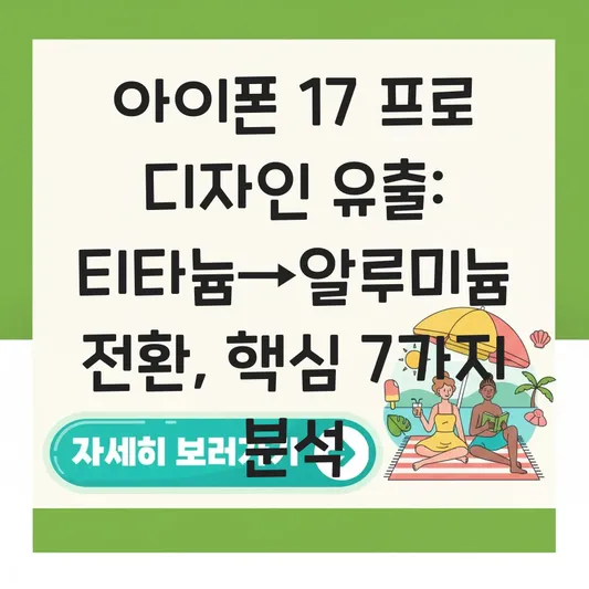 아이폰 17 프로 디자인 유출: 티타늄 프레임에서 알루미늄으로의 전환 가능성 대표 이미지