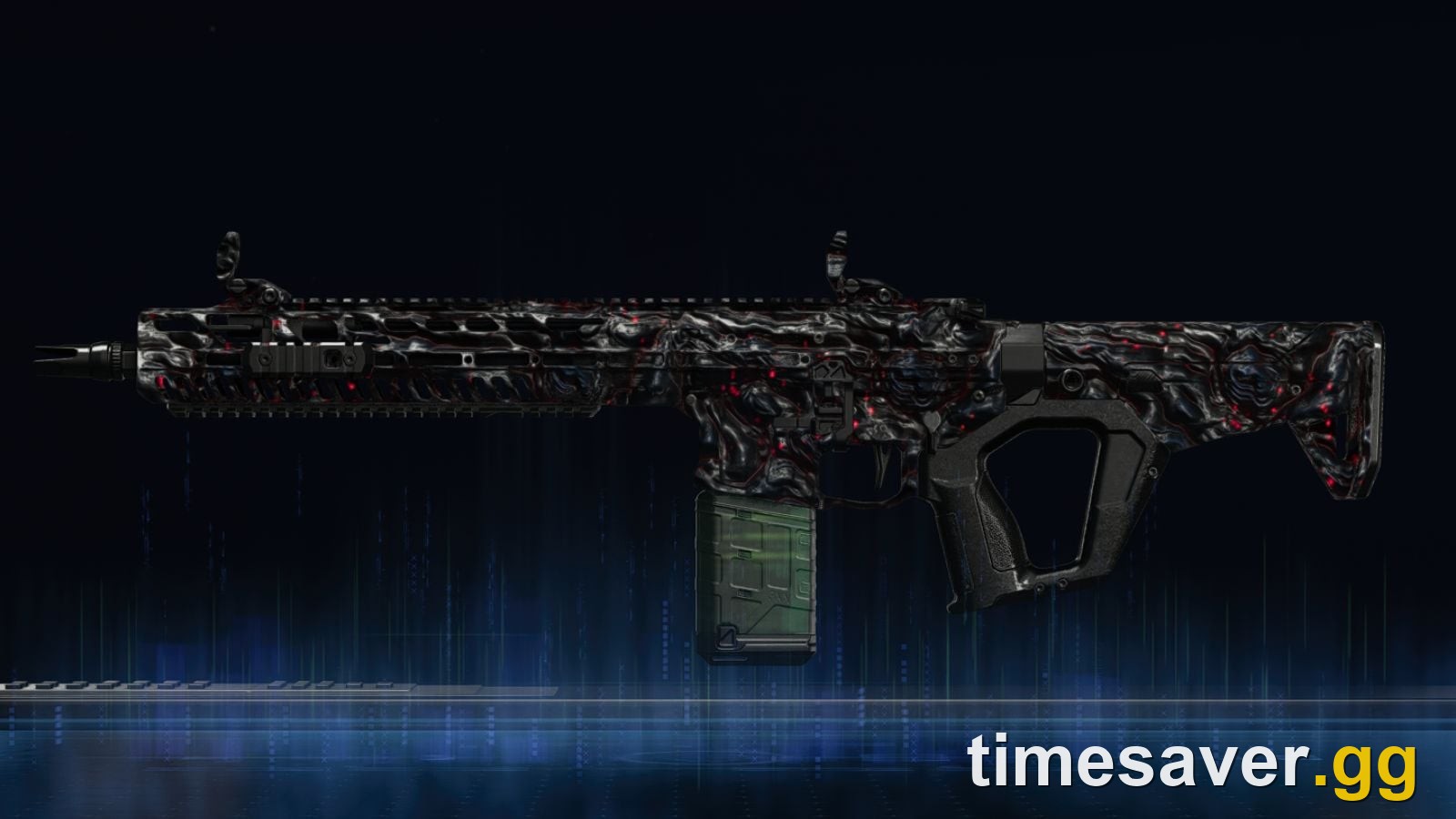 Black Ops 7 Apocalypse reactive Warzone mastery camo shown in-game on a weapon