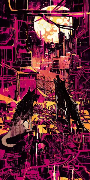 Cyberpunk 2077 Tarot Art Full HD iPhone Wallpaper Background