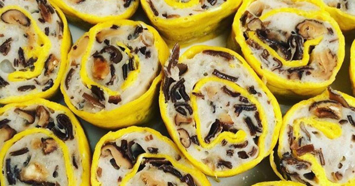 Chả trứng cuộn hấp