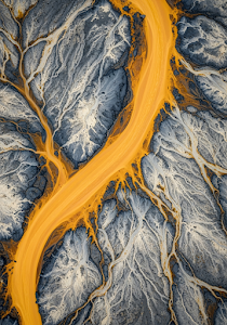 Abstract Mine Tailings Landscape