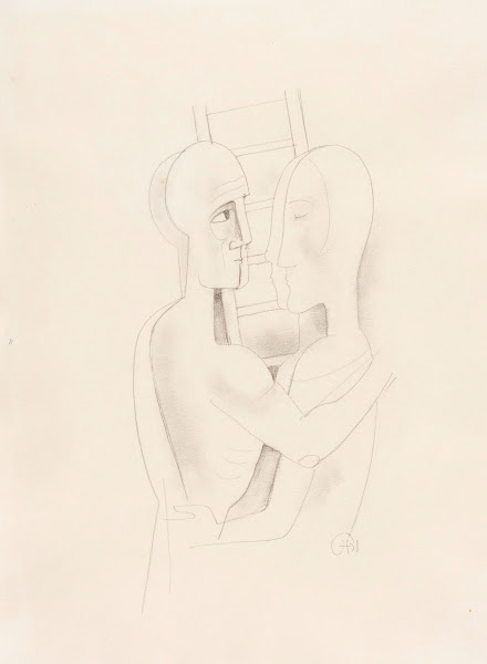 Couple in front of ladder 1931