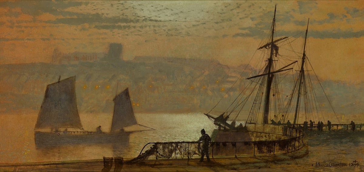 Moon gas and starlight Whitby 1877