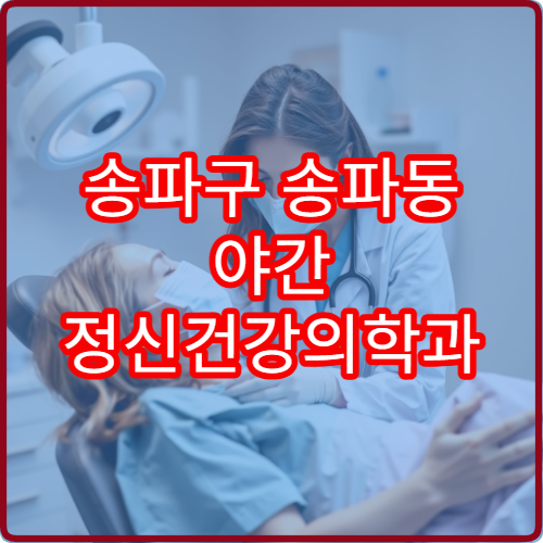 송파구 송파동 야간 정신건강의학과 진료 병원 심리 상담 안내