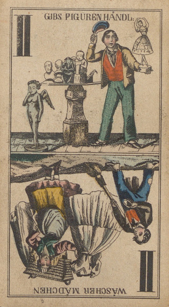 II Wäscher Mädchen  Gibs Figuren Händl 1850