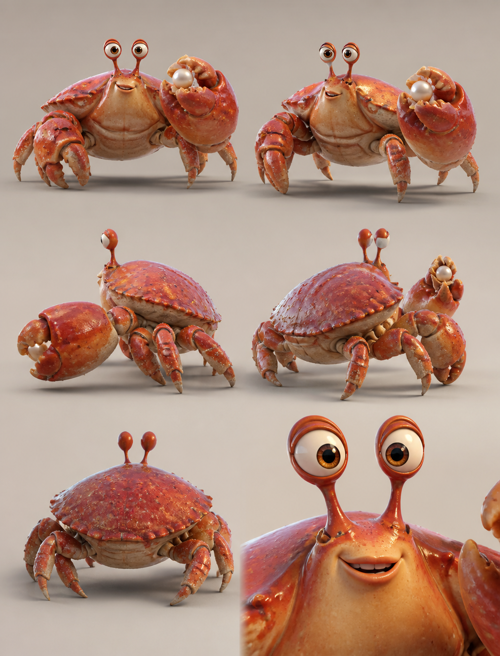 Hoja de referencia de personajes animados en 3D