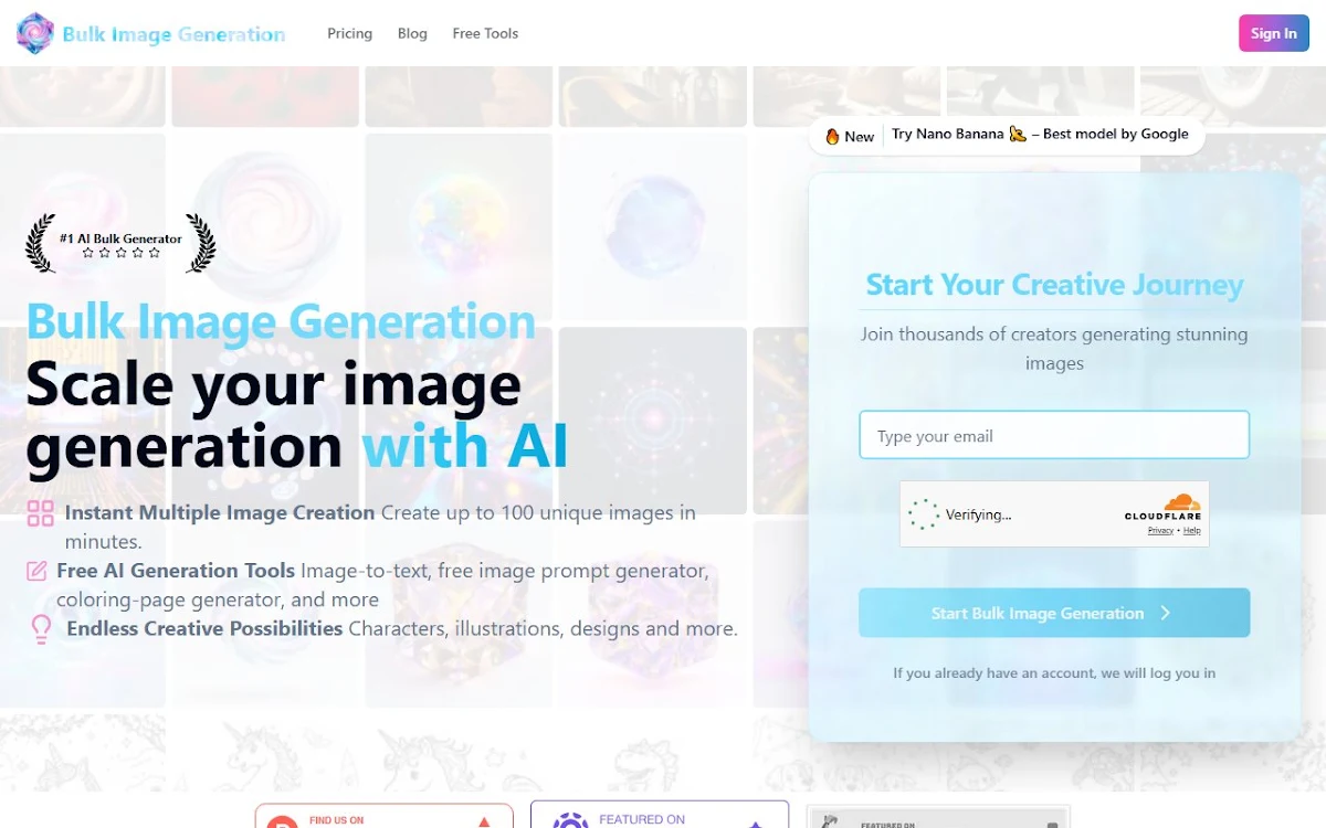 Captura de Bulk Image Generation