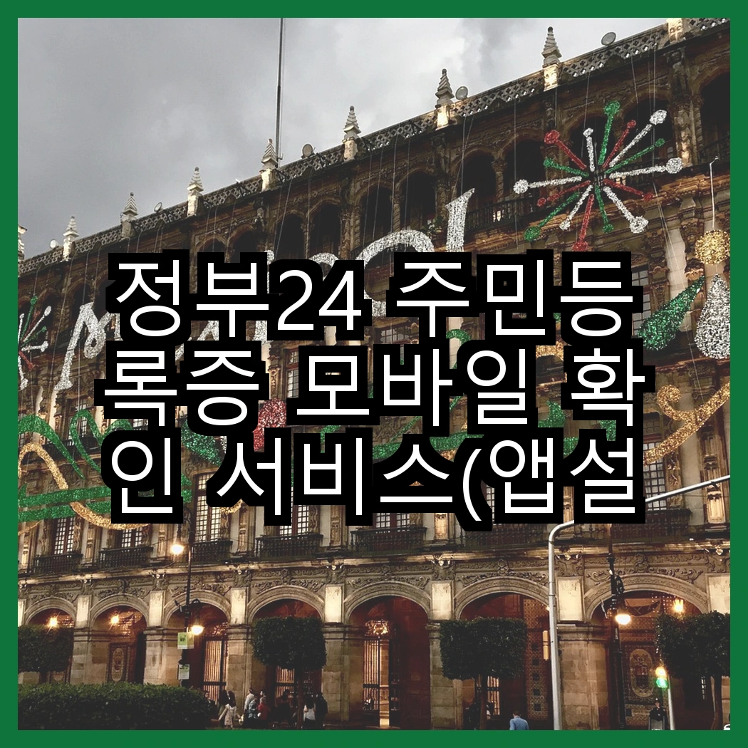 정부24 주민등록증 모바일 확인 서비스(앱설치, 증명서발급) 썸네일