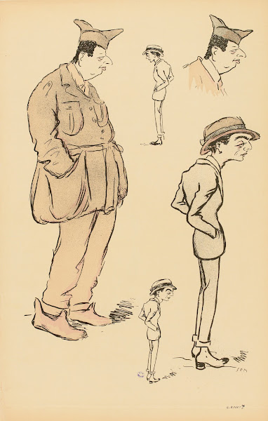 Cinq études de deux personnages dont Maurice de Rotschild en militaire 1919