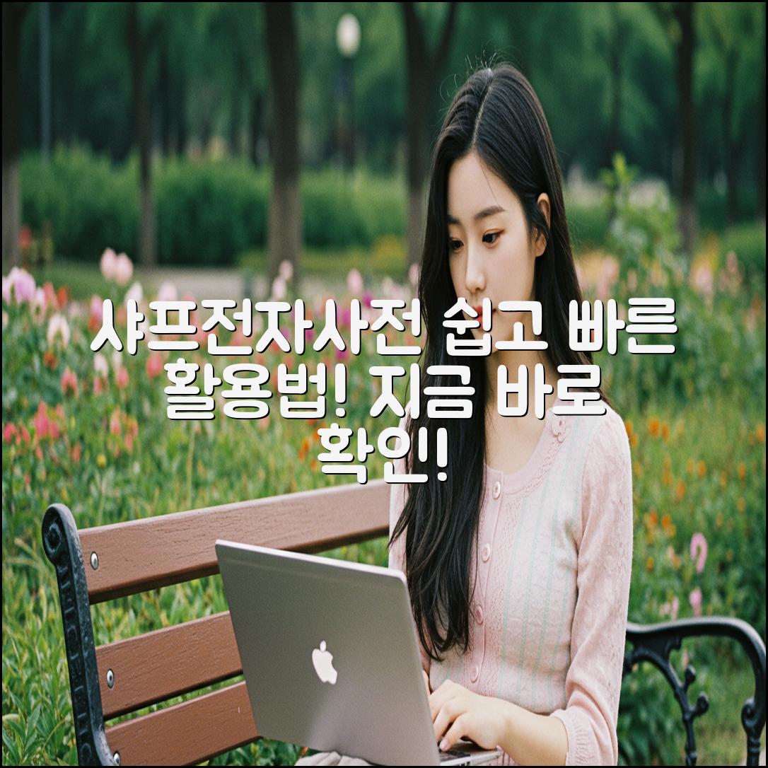 누구나 쉽게 사용하는 샤프전자사전 활용법