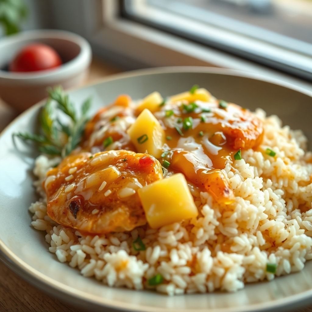 Pineapple Chicken and Rice – Sweet & Savory Tropical Comfort (Easy One-Pot)