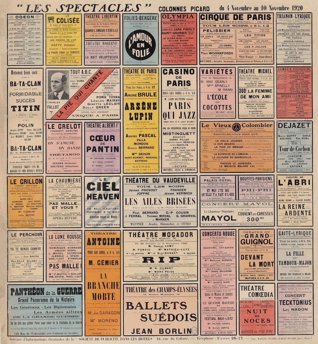 Les spectacles 1920