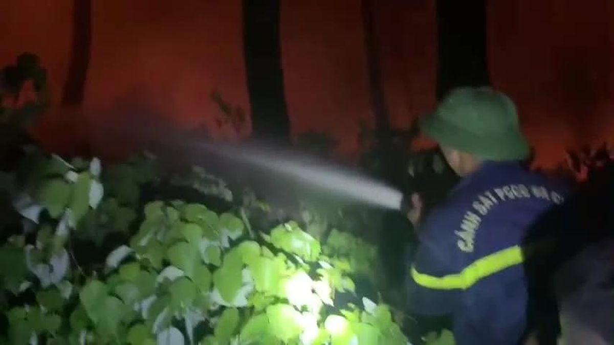 Xuyên đêm dẹp 'giặc lửa' trên đồi 74 - Báo Công An Nhân Dân
