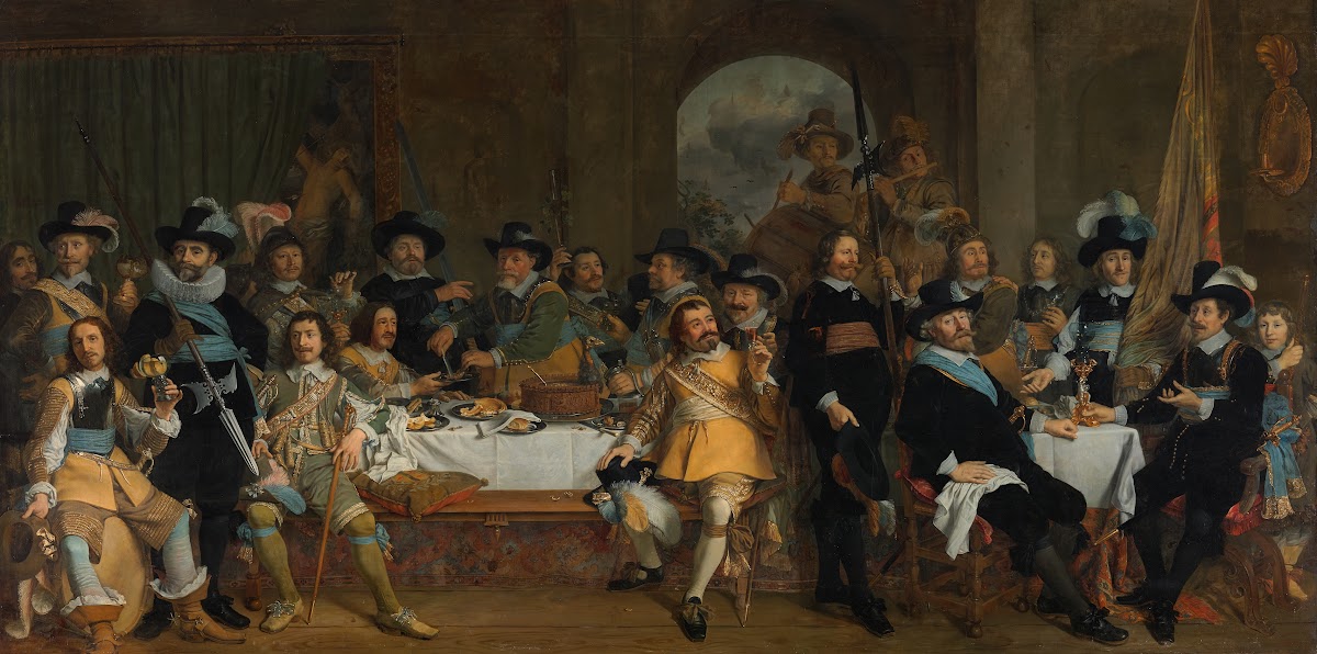 Schuttersmaaltijd Van Wijk I Met Kolonel Jan Van De Poll En Kapitein Gijsbert Va