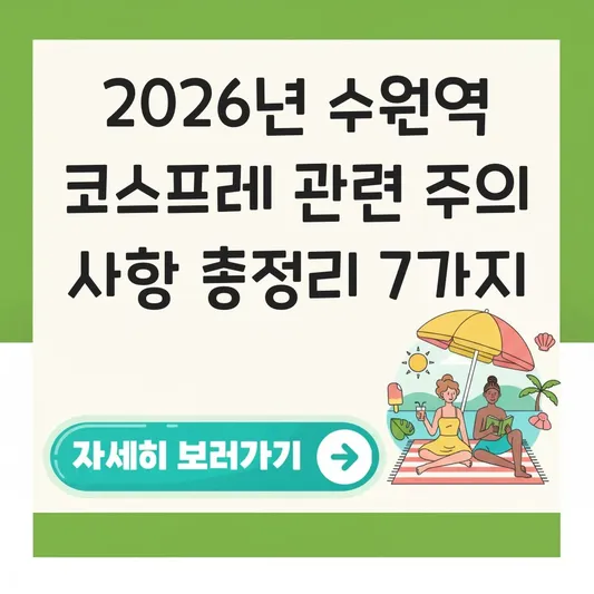 수원역 코스프레 관련 주의 사항