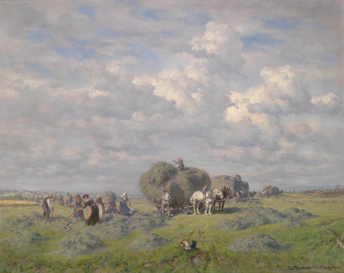 Heuernte an einem Sommertag