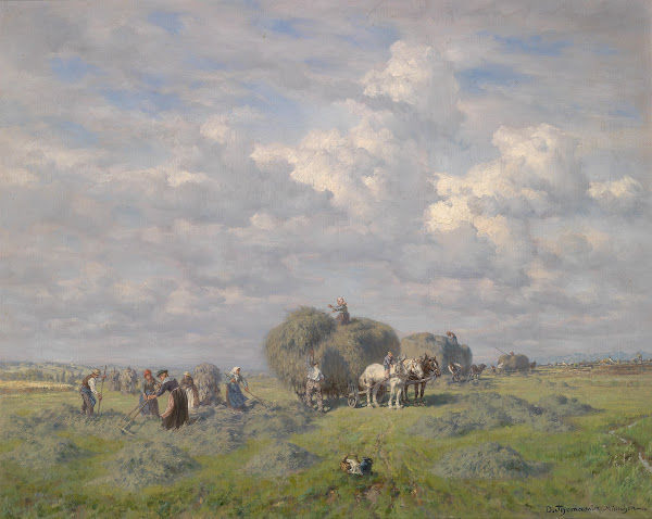Heuernte an einem Sommertag