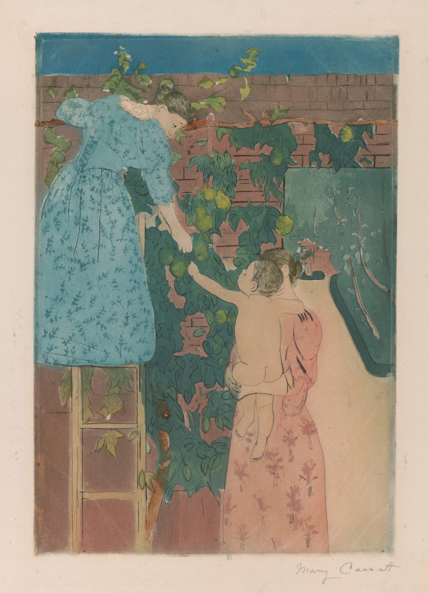Gathering fruit ca 1895