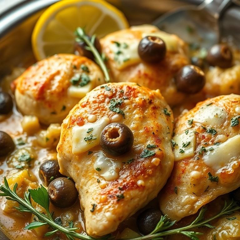 Easy Mediterranean Lemon Chicken with Artichokes and Olives - Quick & Flavorful 30-Minute Meal