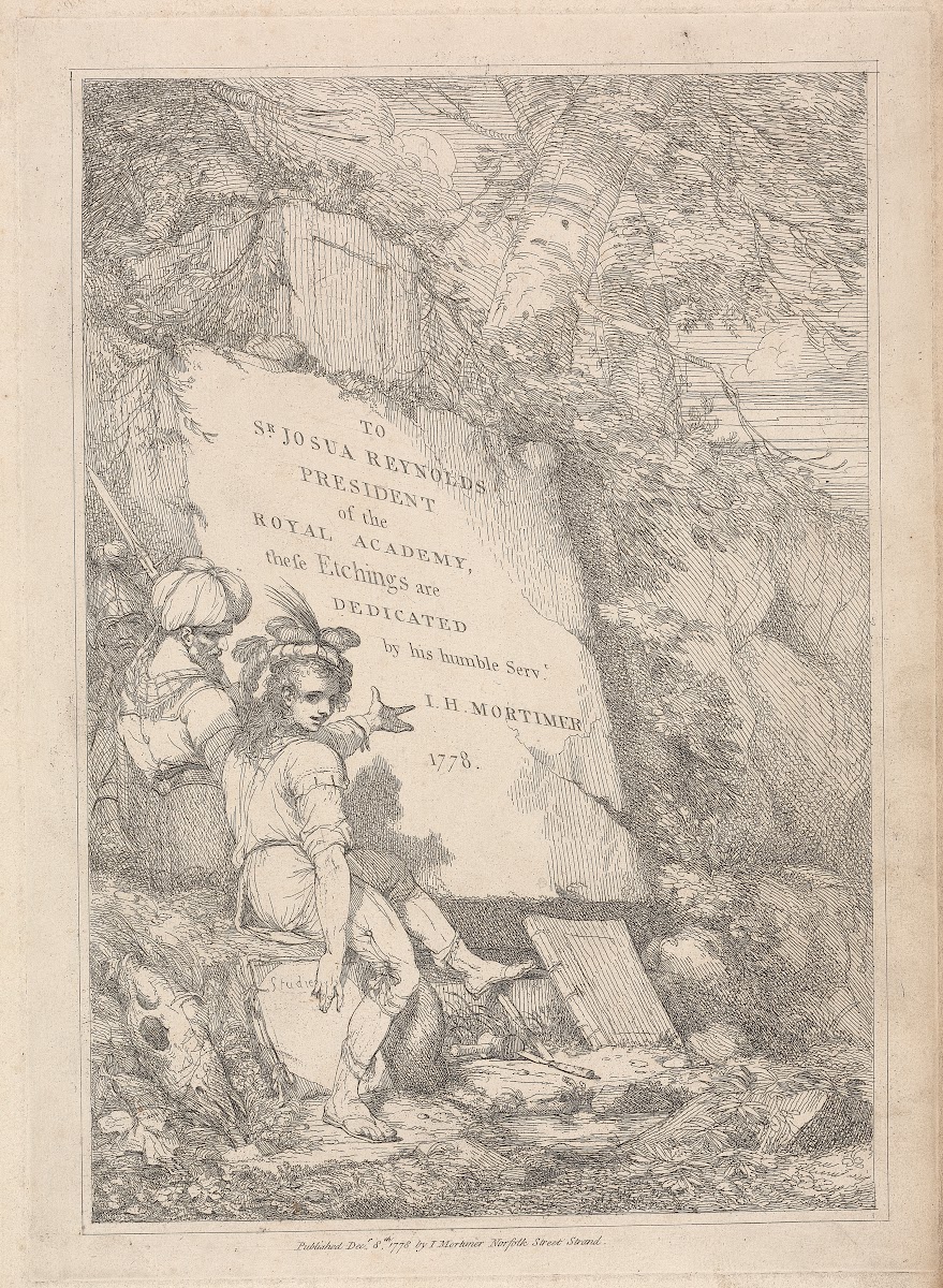 Frontispiece dedicated to Sir Joshua Reynolds 1778