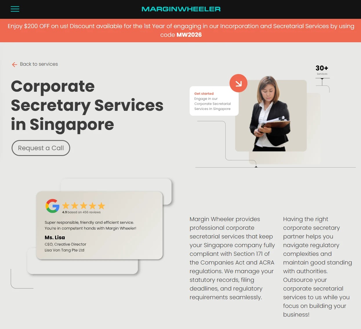Margin Wheeler Corporate Secretary Page