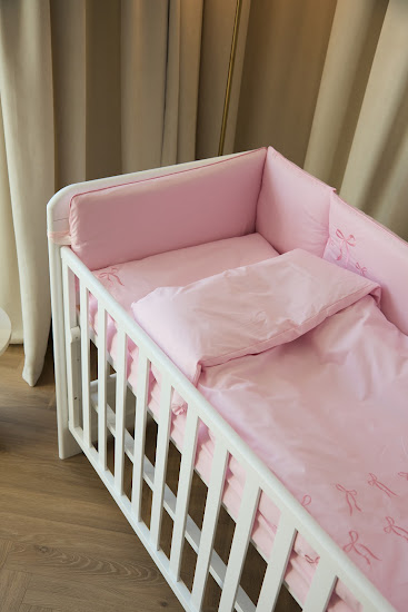 Bedding set for a baby crib 6 el Twins Belle pink