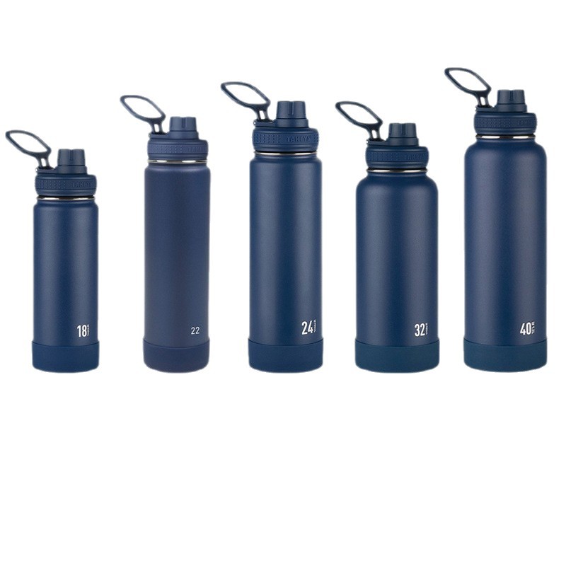 Isolierte Edelstahl-Trinkflasche mit Tragegriff
