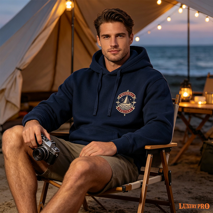 AOP Double‑Stitched Hoodie‑200g Air Layer Fabric