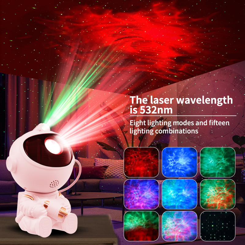 Star projector with astronaut and starry sky