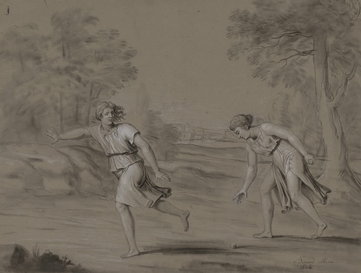 Academic Composition Study Atalante And Hippomenes Or Meilanion 1804